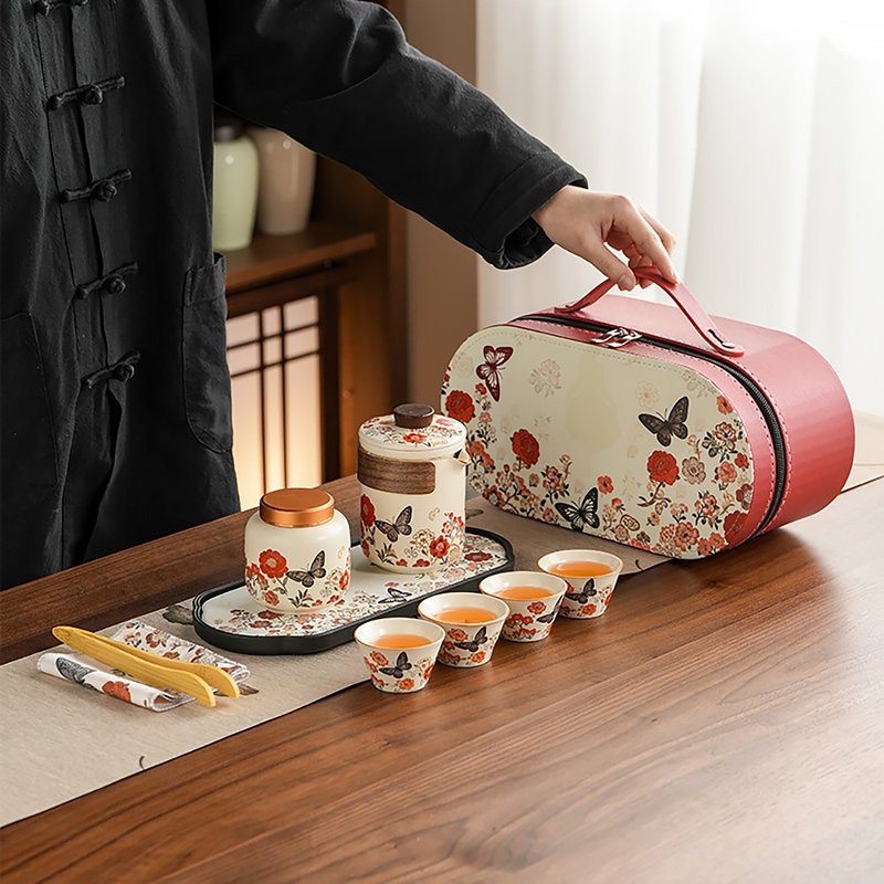 陶瓷家用储茶罐创意中式茶仓防潮密封罐子送礼旅行茶具 - 茶具/茶杯 - 陶 