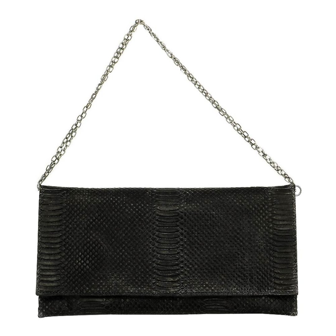 莫妮卡晚宴包 / Monique Evening Bag / 全真皮压纹 / 手工限量 / 黑色 - 手拿包 - 真皮 黑色