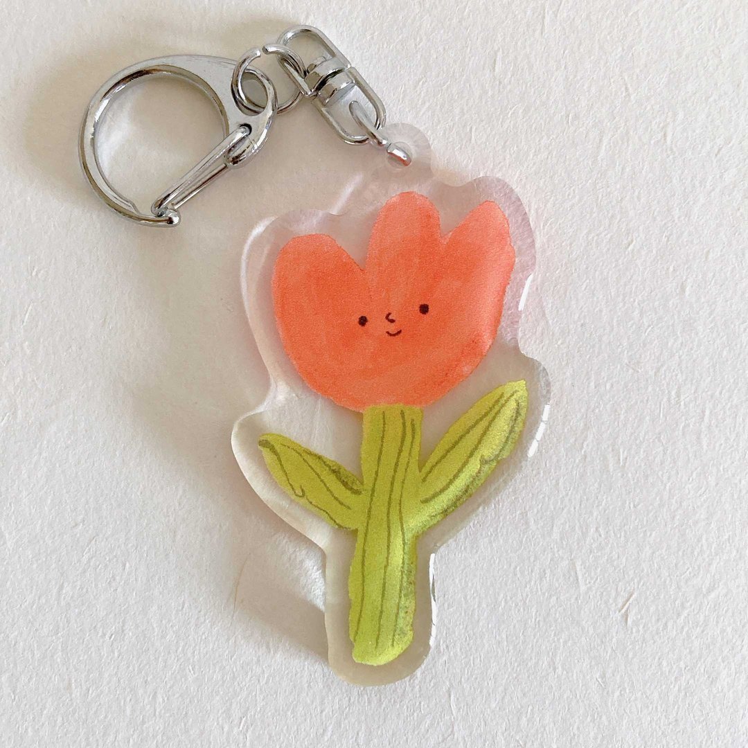 花花钥匙圈吊饰  | 红花花 - 吊饰 - 塑料 蓝色