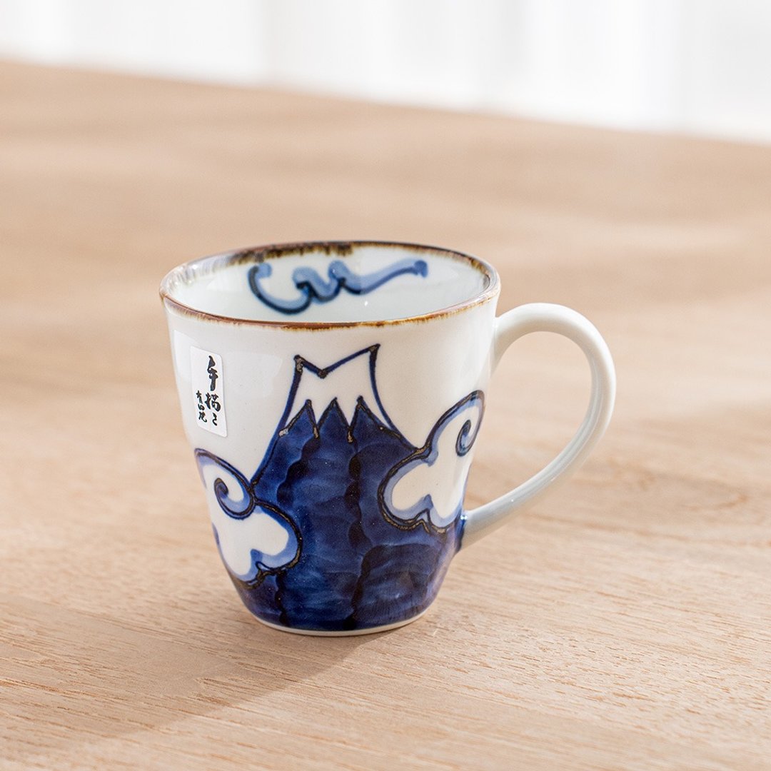 【入厝礼/马克杯】富岳 茶杯 (280ml) 蓝 - 茶具/茶杯 - 瓷 蓝色