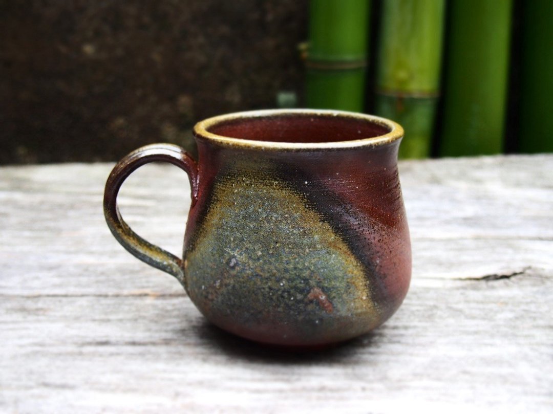 Bizen coffee cup (medium) c2 - 120 - 咖啡杯/马克杯 - 陶 咖啡色