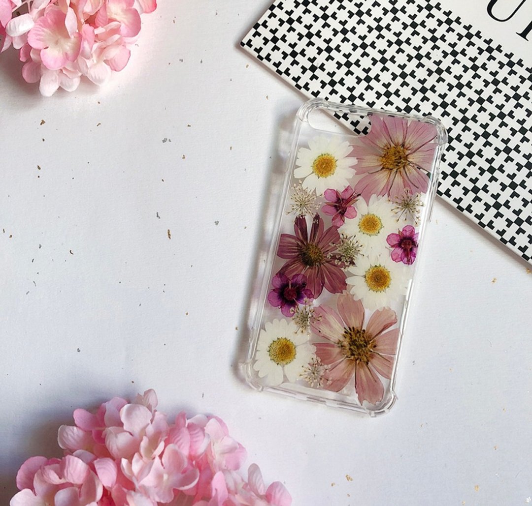 紫缀金迷 │ 压花手机壳 │ 真花手机壳  IPhone 7+/8+ - 手机壳/手机套 - 植物．花 