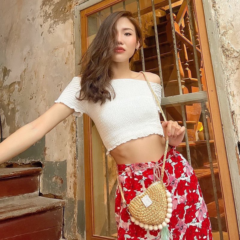 MINI SWEETY HEART Edition (Handwoven Water Hyacinth Bag) - 零钱包 - 植物．花 卡其色