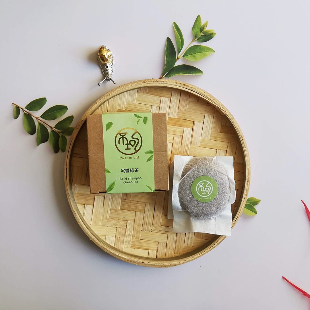 沉香绿茶洗发饼60g-固态洗发精 - 洗发用品 - 精油 咖啡色