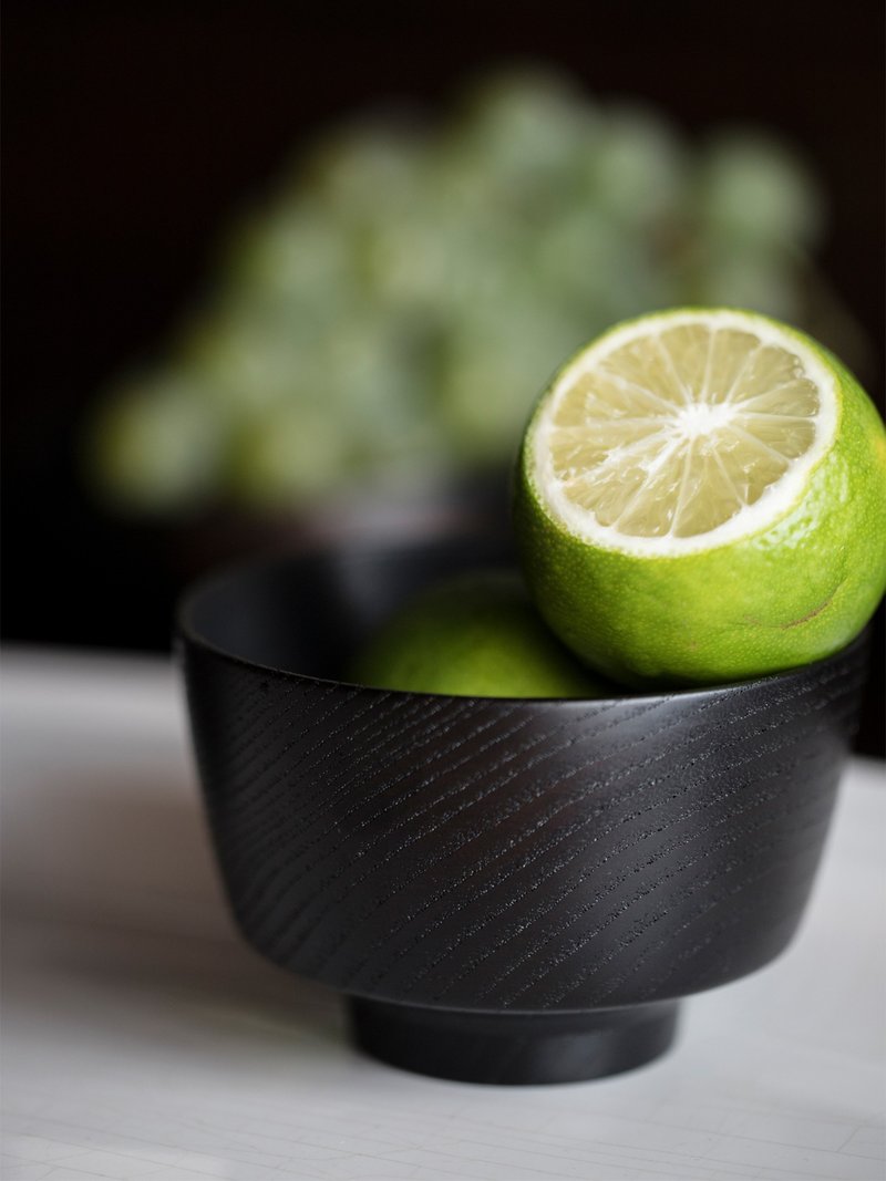 漆碗 中古木材 擦拭大漆 - 碗 - 木头 