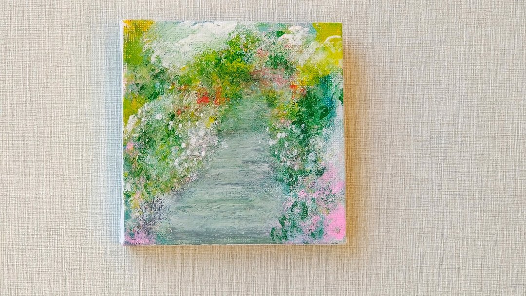 花园/小尺寸挂画/彩色画/压克力水彩画/风景画/抽象画/手绘 - 海报/装饰画/版画 - 棉 白色