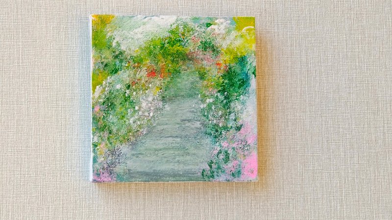 花园/小尺寸挂画/彩色画/压克力水彩画/风景画/抽象画/手绘 - 海报/装饰画/版画 - 棉 白色