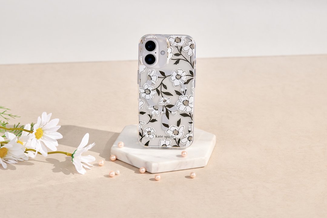 【kate spade】iPhone 16 系列 磁吸防摔手机壳 茉莉芬芳 - 手机壳/手机套 - 塑料 