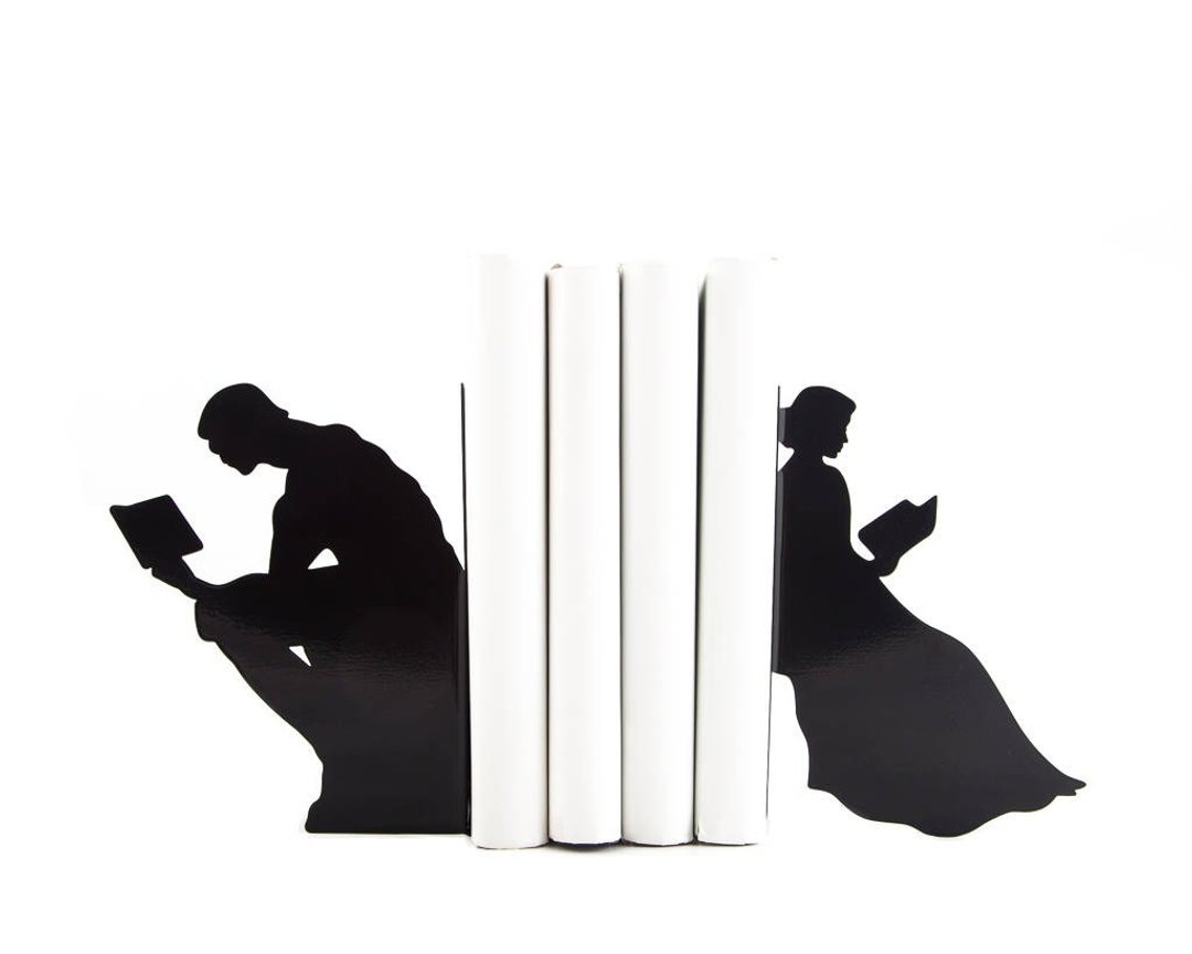 Metal Bookends Everybody reads // Reading is good for you //  FREE SHIPPING // - 摆饰 - 其他材质 黑色