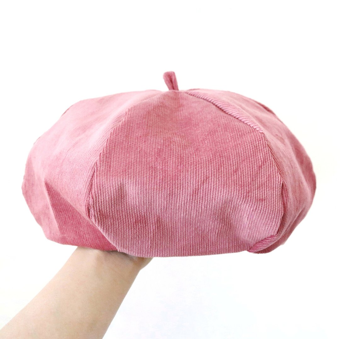 雾粉色 手工双面六角帽子 画家帽 - 帽子 - 其他材质 粉红色