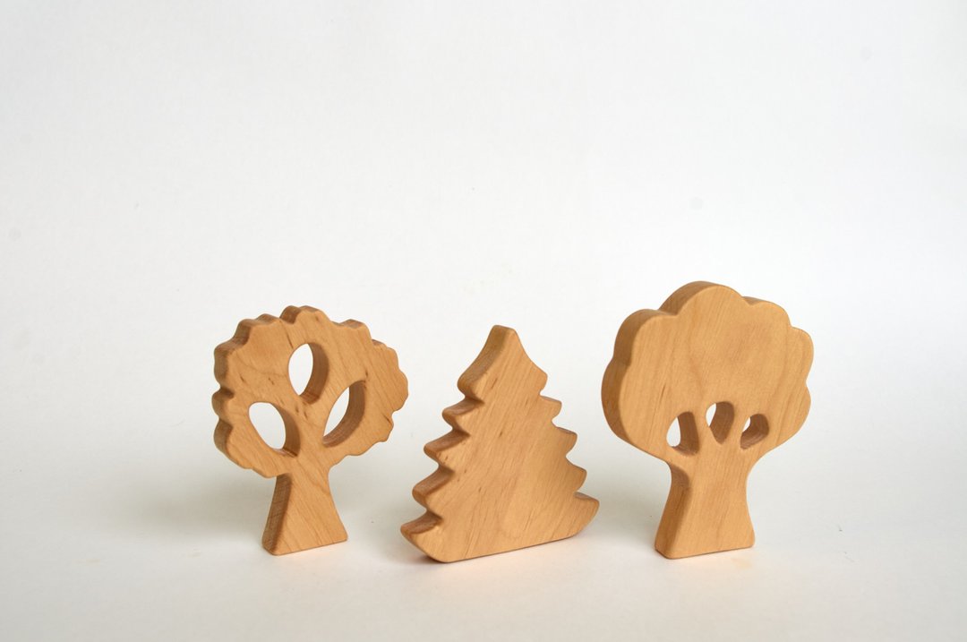 Pretend play toys, wooden trees, wooden toys for baby, birthday gift baby - 玩具/玩偶 - 木头 