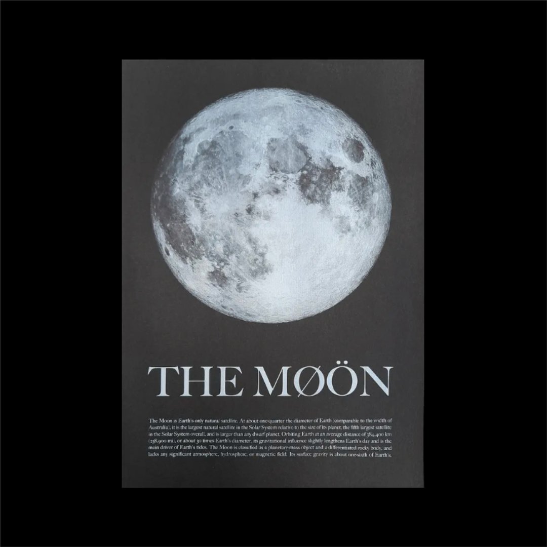 月球A3海报  THE MOON A3 Poster - 卡片/明信片 - 纸 白色
