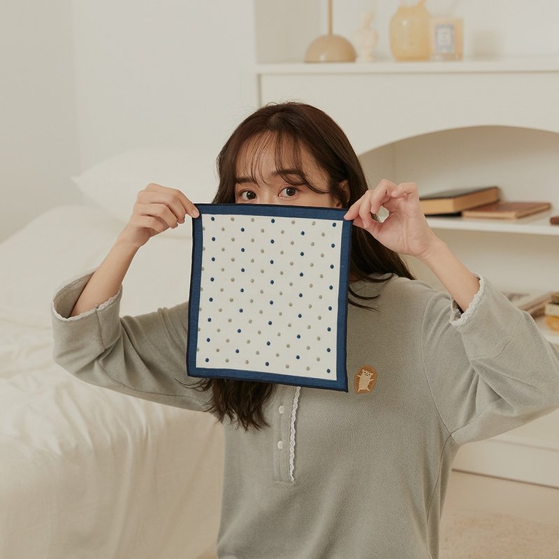 旅行必备/胶原蛋白二重纱双层纱布手帕(24x24cm)-共18色/方巾/小 - 手帕/方巾 - 棉．麻 多色