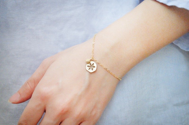 ROPEshop之【雪花飘飘】手链。 - 手链/手环 - 其他金属 金色