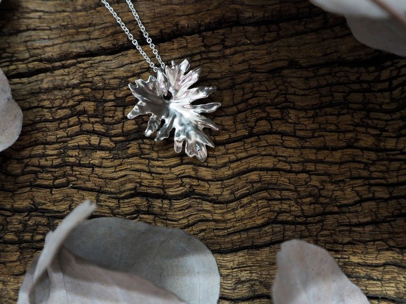 。植被之上。NO.12-2 小天使蔓绿绒 项链/925银 - 项链 - 纯银 银色