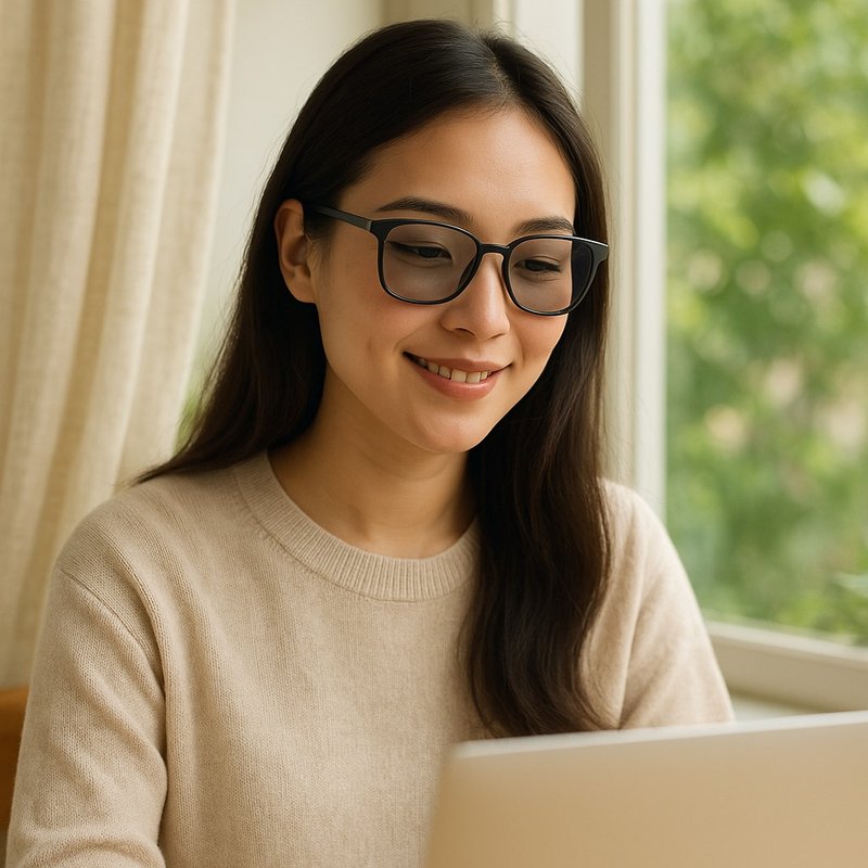 ASLLY Luma Shift 微变色抗蓝光眼镜I圣诞礼物 I 交换礼物 - 眼镜/眼镜框 - 塑料 黑色