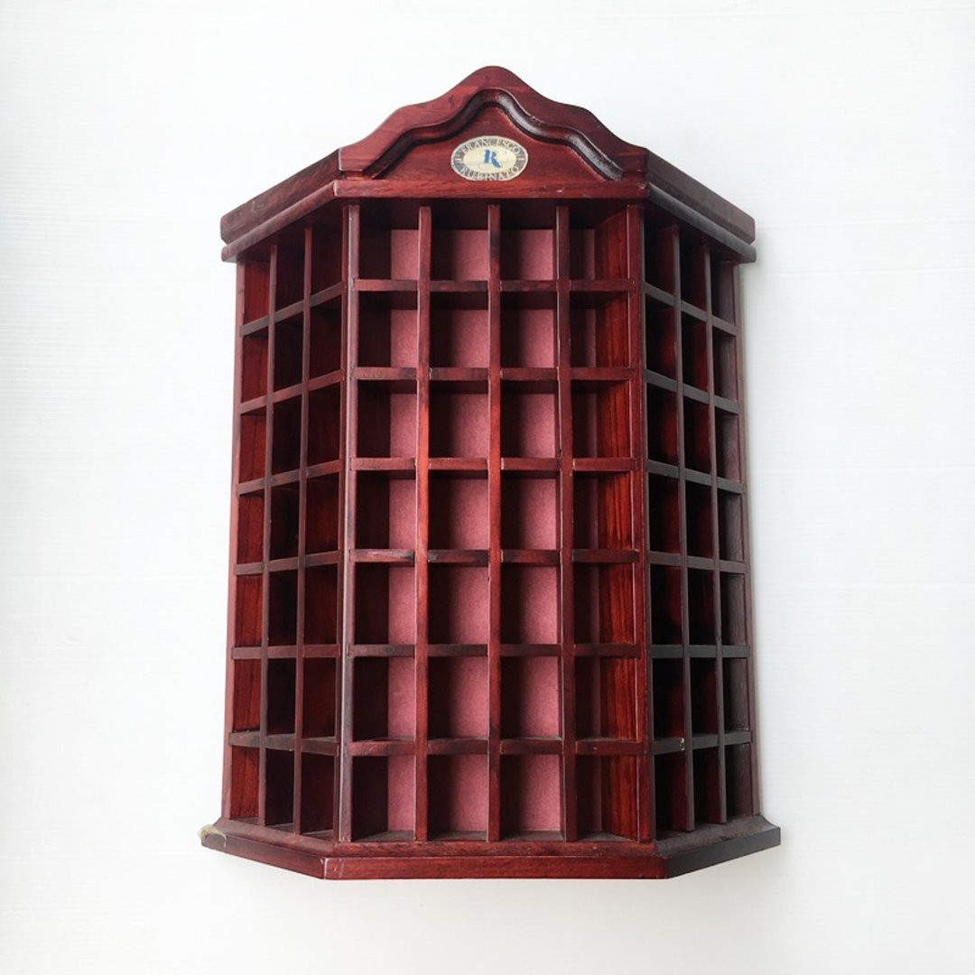 意大利欧式复古多格迷你小物展示架 | Francesco Rubinato - 收纳用品 - 木头 咖啡色