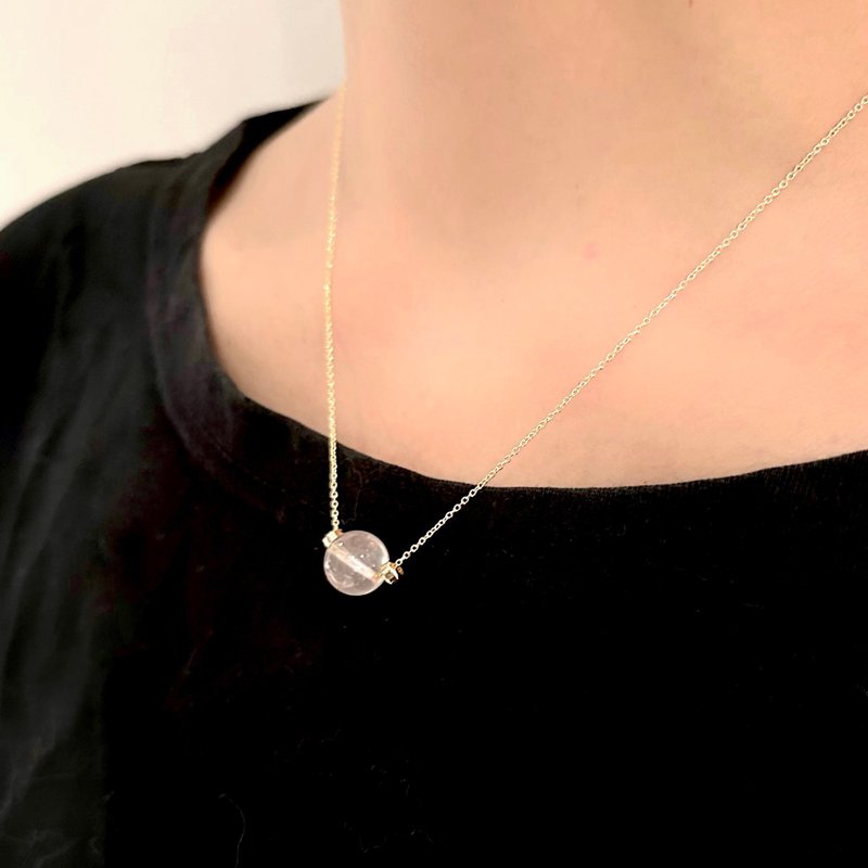 【恋语】爱情粉晶水晶项链│桃花姻缘爱情人缘 疗愈心轮 定制化 - 项链 - 水晶 粉红色