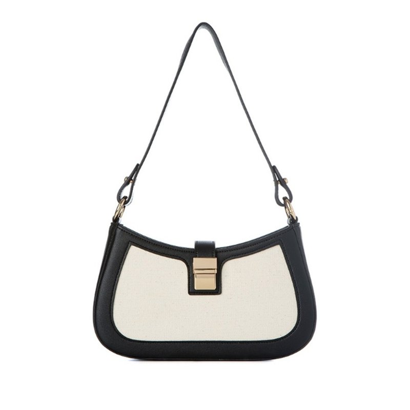 韩国ZURI BAG | 帆布黑色 | 法棍包 | 侧背包 斜孭袋 - 侧背包/斜挎包 - 人造皮革 黑色