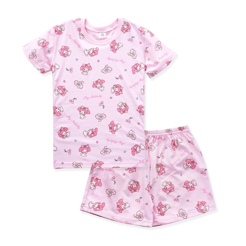 【ONEDER旺达】三丽鸥 美乐蒂纯棉短袖套装 儿童睡衣 纯棉套装 - 童装上衣 - 棉．麻 