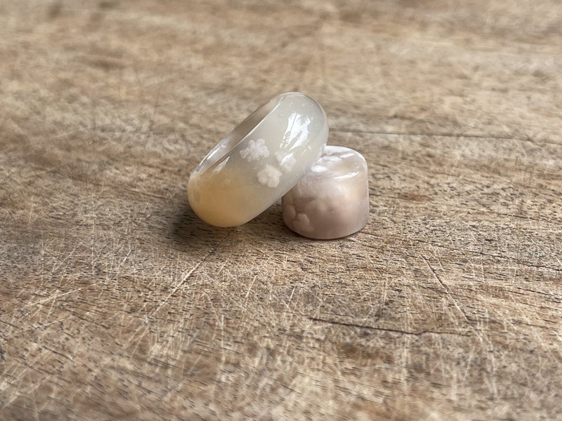 云朵星星-樱花玛瑙戒指套组 - 戒指 - 半宝石 透明