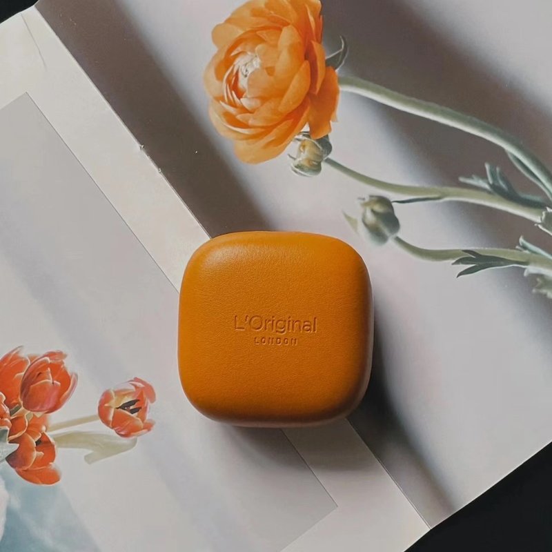 英国L'Original顶级牛皮车用香氛机礼盒-琥珀橙【官方总代理】 - 香薰/精油/线香 - 真皮 橘色