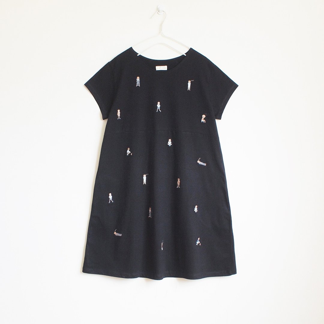 cat boy dress : black - 洋装/连衣裙 - 棉 黑色