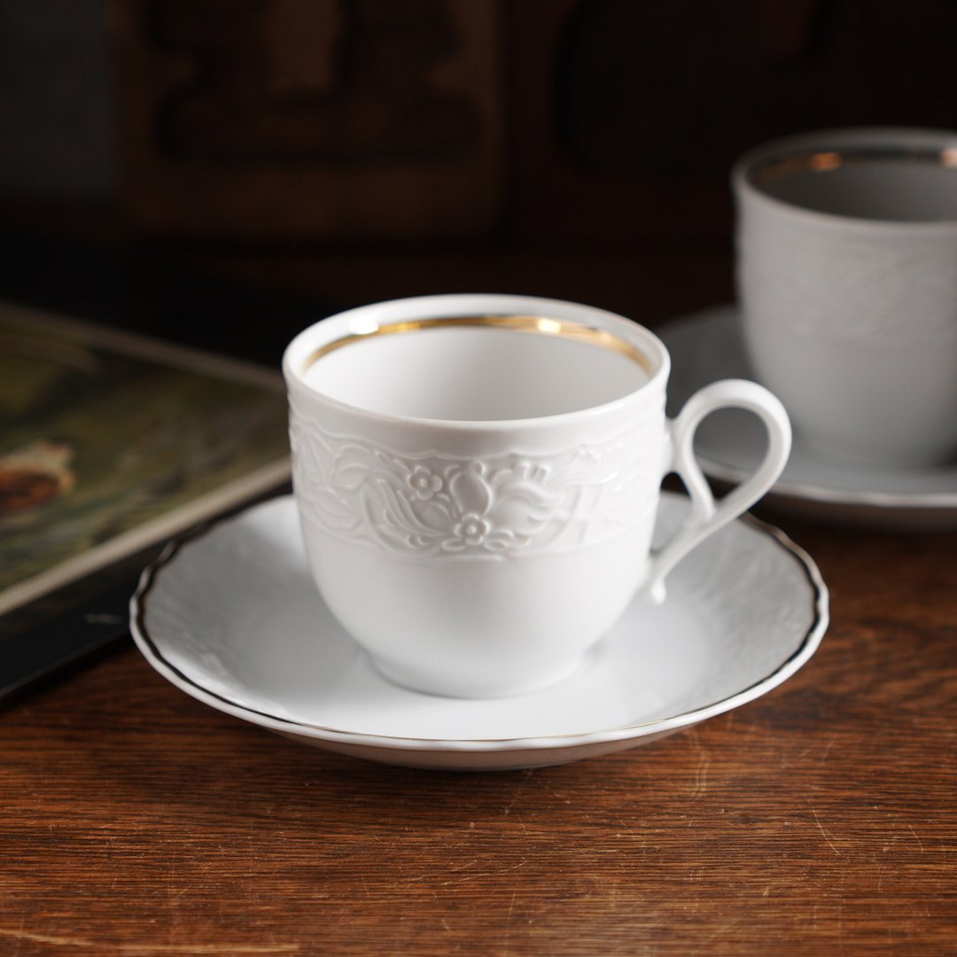 德国Mitterteich限量Princess Gold系列茶杯/咖啡组/老物/老件 - 茶具/茶杯 - 瓷 白色