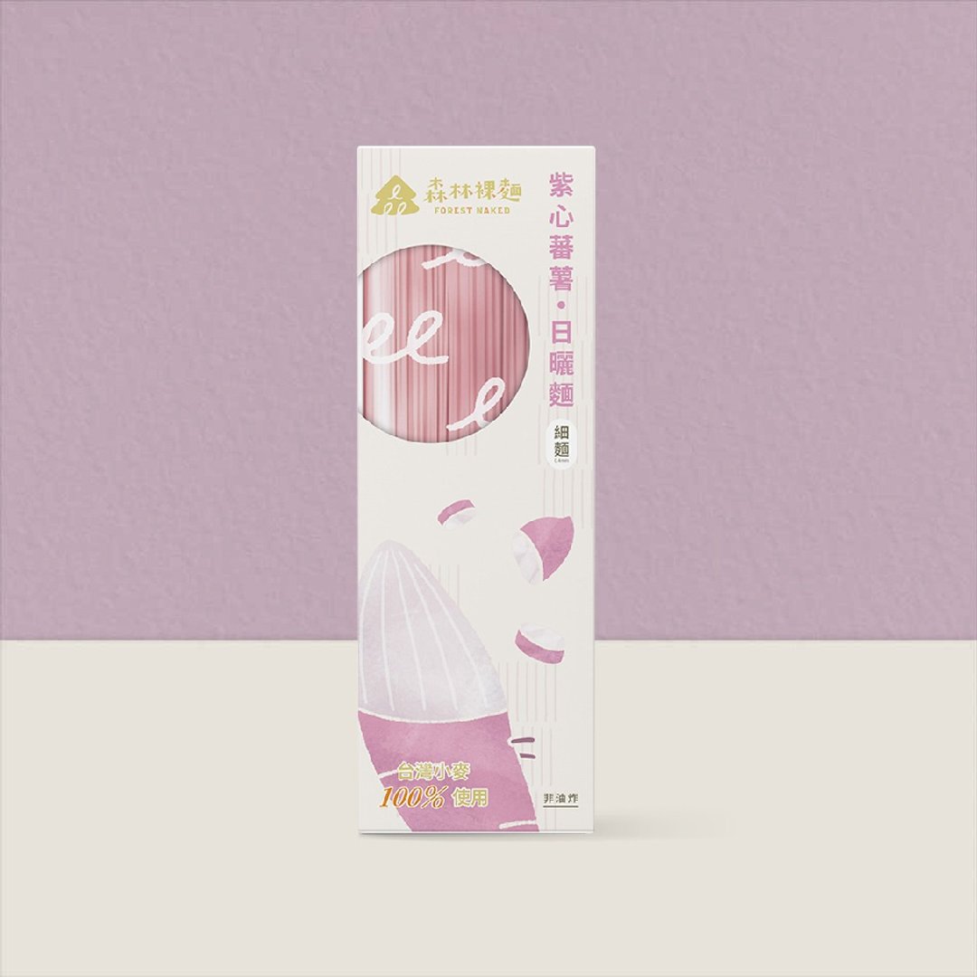 【 森林面食 】森林裸面 - 紫心蕃薯口味(4包/盒) - 面/面线/米粉 - 新鲜食材 紫色