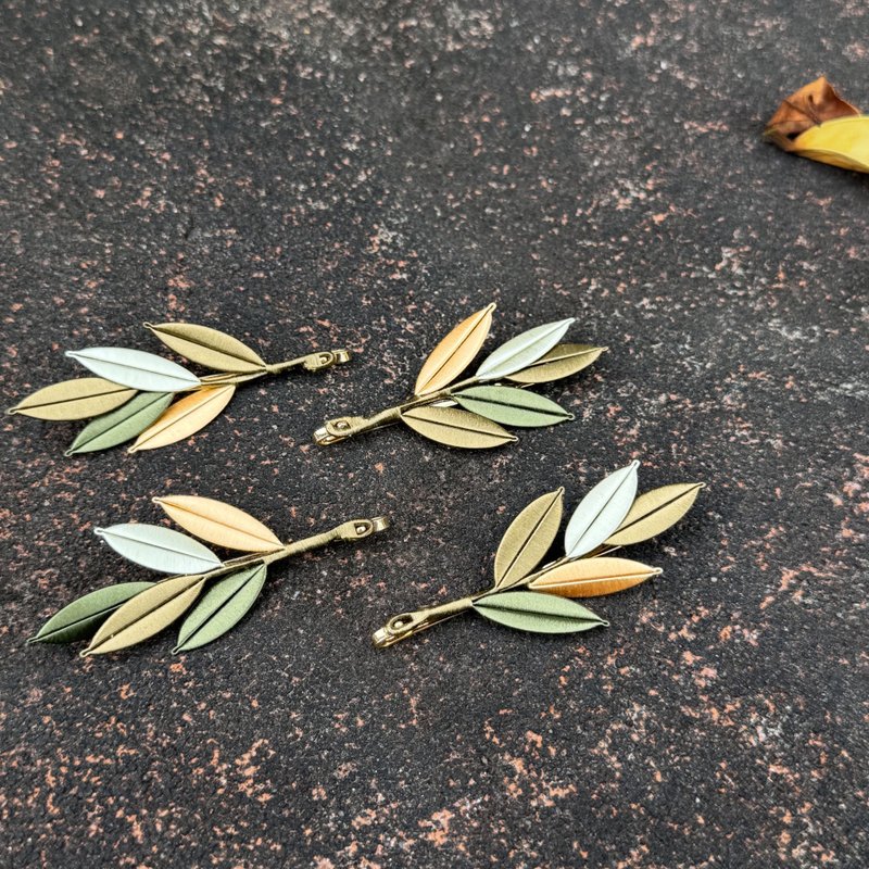 【翠】缠花气质发夹 - 发饰 - 绣线 绿色