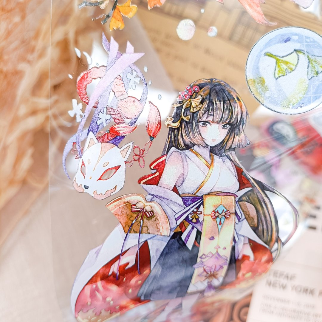 東華織女 / 裝飾膠帶 - 纸胶带 - 塑料 多色