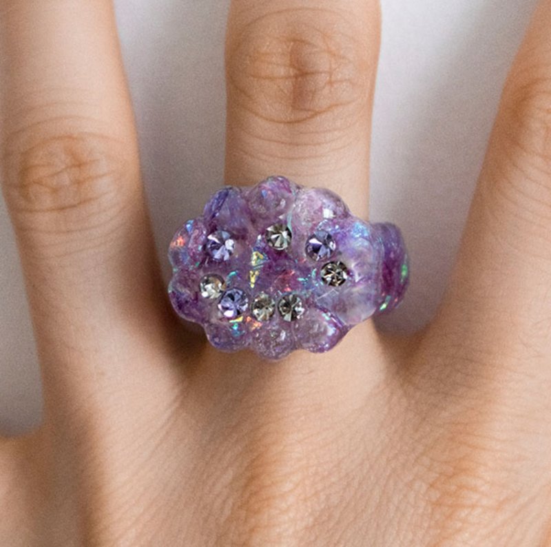 紫色皇冠 - 戒指 - 其他材质 紫色