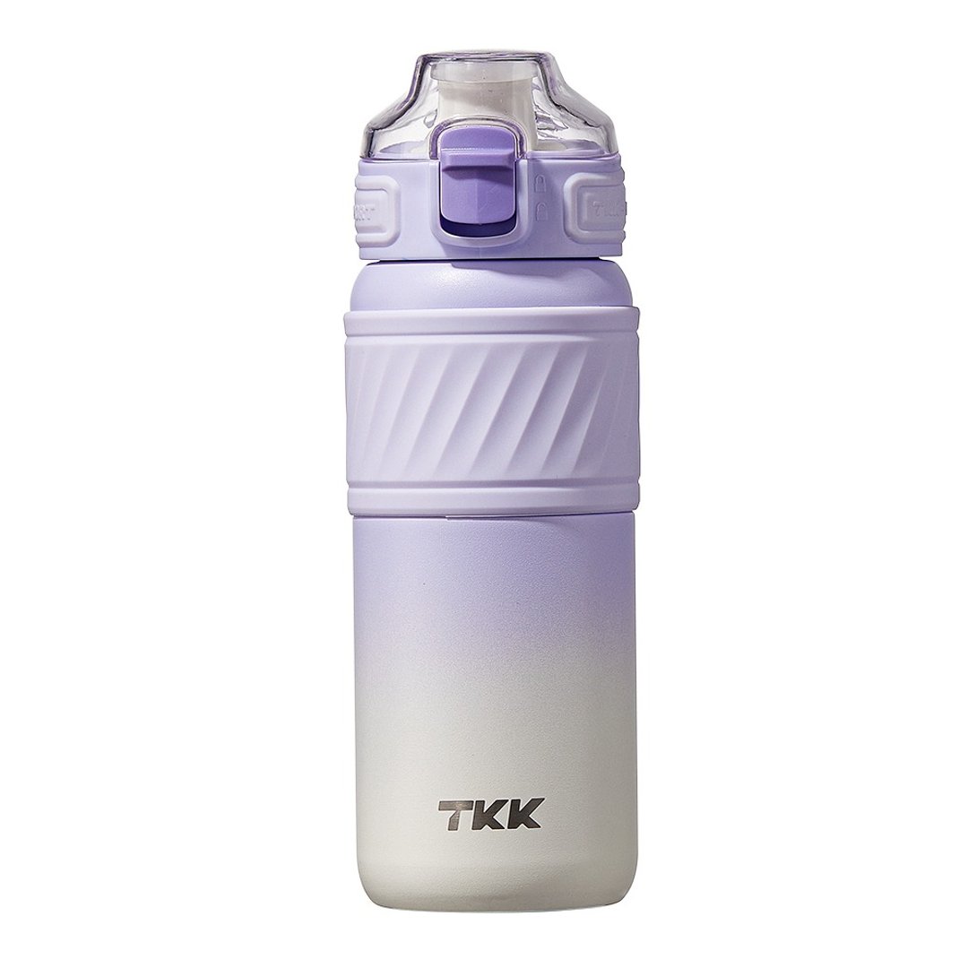 【TKK】哈仑运动 316不锈钢 直饮+吸管 保温运动水壶500ML-雾影紫 - 水瓶/水壶 - 不锈钢 紫色