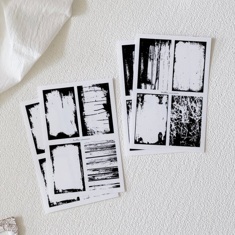 黑框ver 2.雾面透明贴纸 - 贴纸 - 纸 