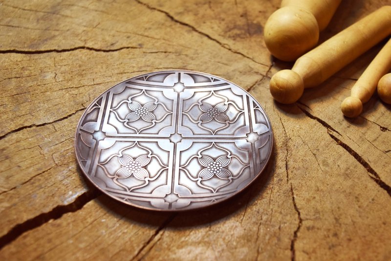 锻敲蚀刻铜盘-柿柿如意(大柿纹)【定制化】【礼盒】【新年】 - 摆饰 - 铜/黄铜 咖啡色