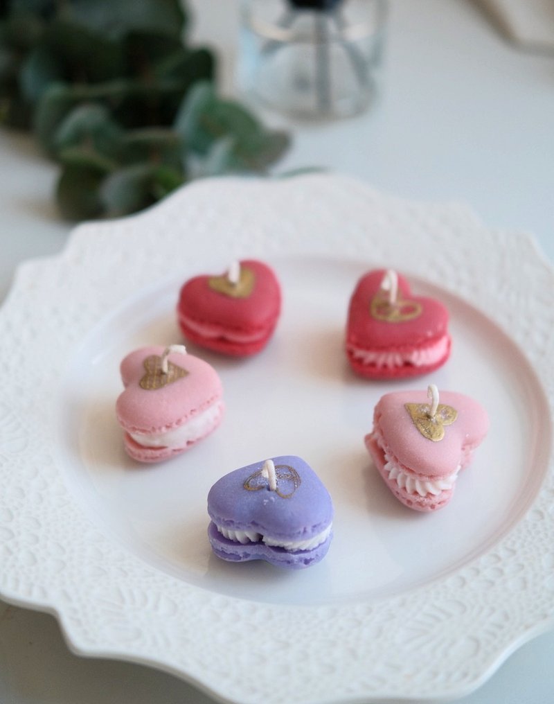 情人节限定马卡龙造型蜡烛 - 蜡烛/烛台 - 蜡 多色