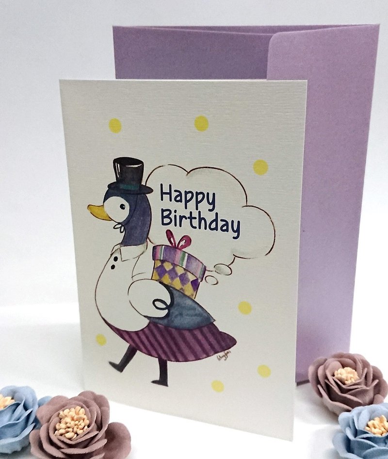 // 生日快乐 //  鹅先生庆生日  生日卡片 - 卡片/明信片 - 纸 