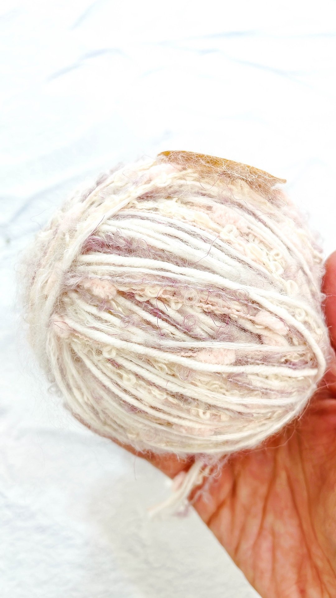 Zhi02-薰衣草牛奶 100g 【自混线/手染混线/特殊线/棉线/DIY/编织 - 编织/刺绣/羊毛毡/裁缝 - 棉 
