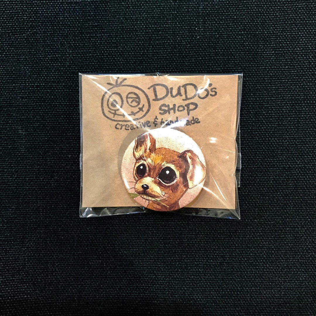 手绘插画小胸章小徽章别针 | 吉娃娃--A - 徽章/别针 - 其他金属 