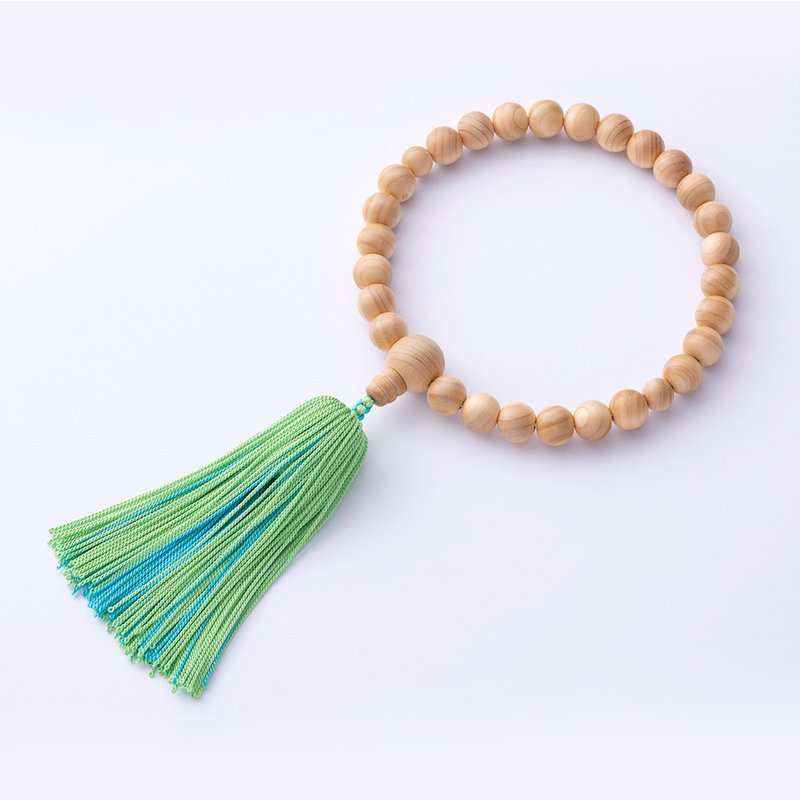 HIGHLIGHT　LIFE / 青草绿×湖水蓝 - 手链/手环 - 木头 