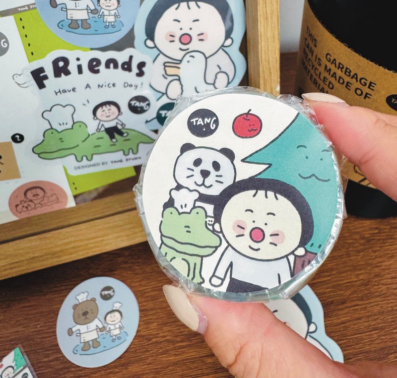 【唐小糖】Forest森林系列 闪砂标签贴/10图循环排废/森林标签贴 - 贴纸 - 其他材质 多色