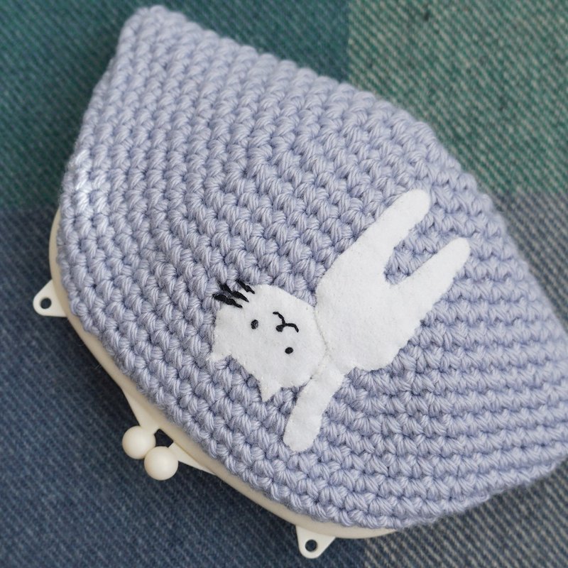 Ba-ba handmade Crochet pouch No.C1637 - 化妆包/杂物包 - 其他材质 紫色