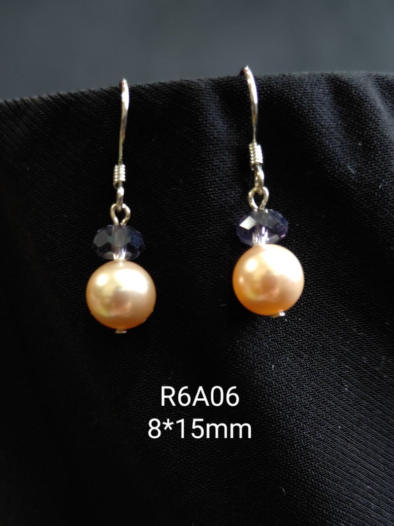 *我是设计*R6A06施华洛世奇水晶.珍珠耳环 - 耳环/耳夹 - 珍珠 