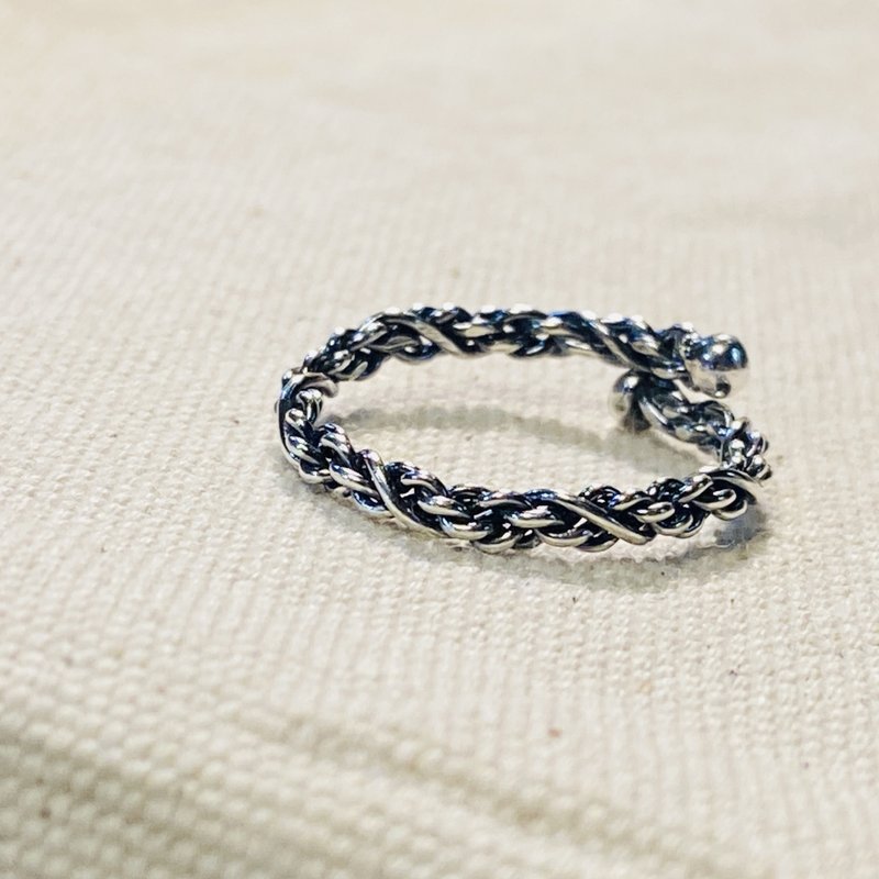 纯银 麻花 戒指 S308 - 戒指 - 纯银 