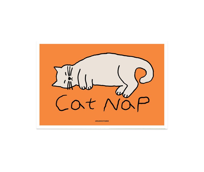 猫咪小憩卡 (A5/A6) - 卡片/明信片 - 纸 橘色