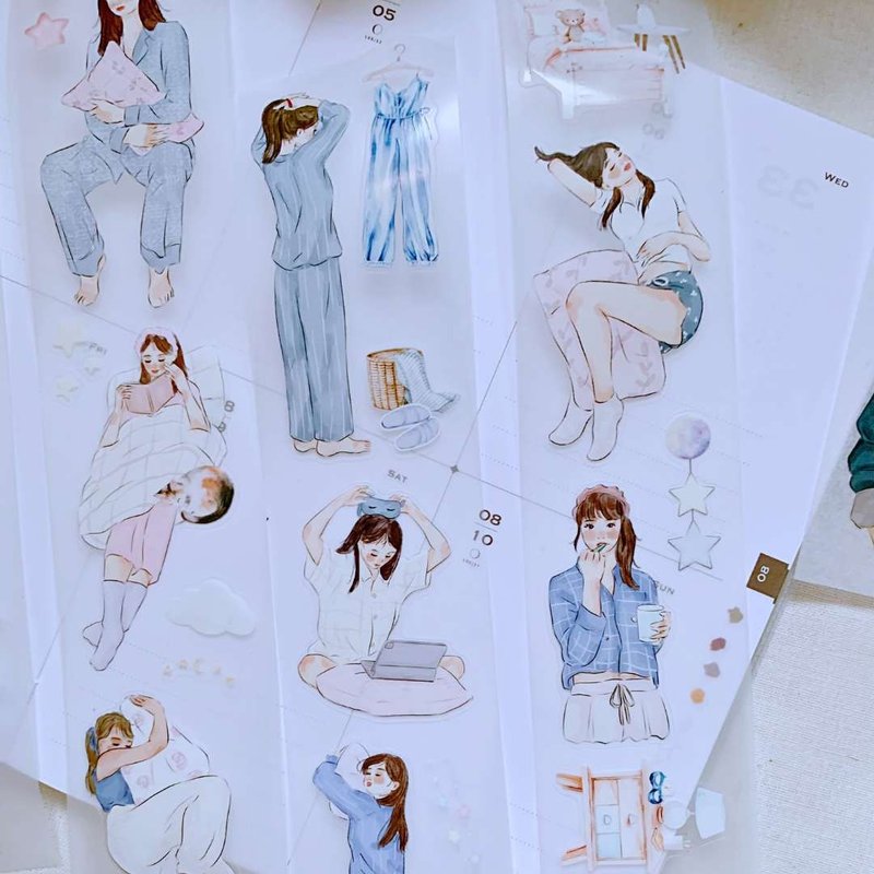 PRE_ORDER 夜间 / Kisscut PET 胶带 - 纸胶带 - 其他材质 