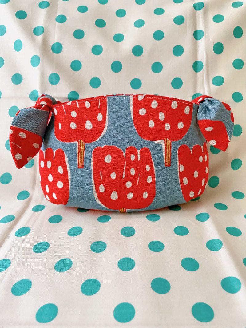 Longchamp 渔网包 网袋 专用内袋 - 化妆包/杂物包 - 棉．麻 红色