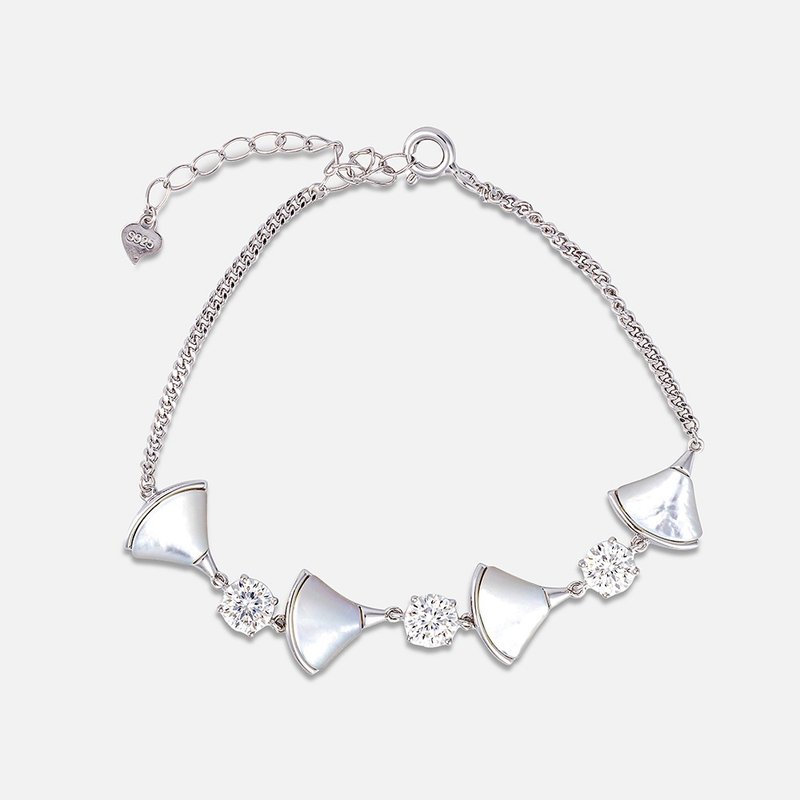 AMARA闪耀贝壳手链 莫桑钻 生日 情人节 圣诞 结婚 礼物 - 手链/手环 - 其他材质 