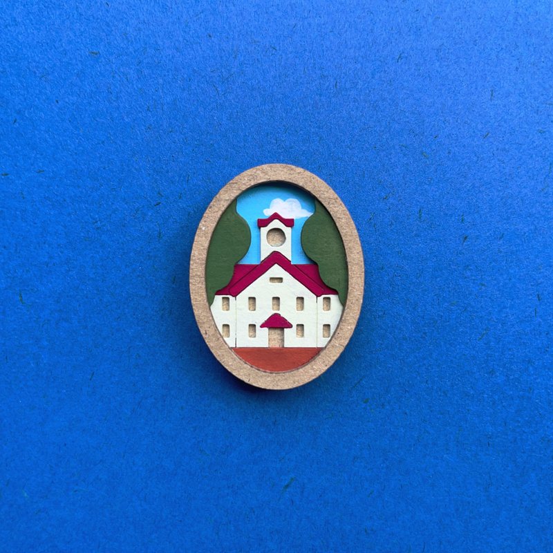 地区限定｜纸制风景窗框胸针 札幌 - 胸针 - 纸 