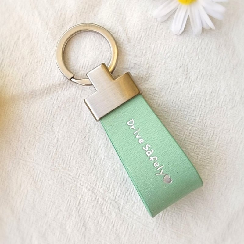 定制化皮革钥匙圈 免费刻字 韩国手工制作 礼物 - 钥匙链/钥匙包 - 真皮 多色